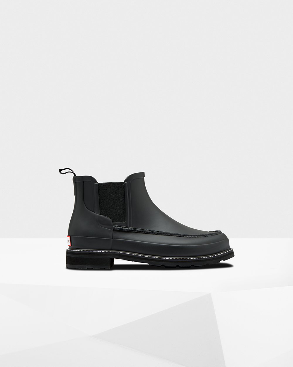Hunter Hombre Refined Moc Toe - Botas Chelsea Negras - 830-KGCDYS